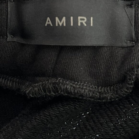 Amiri Black & White Micro MA Bar Logo Sweatpants - Picture 3 of 4